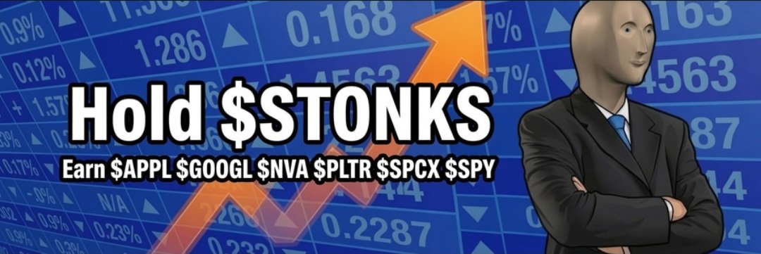 Hold $STONKS — earn $AAPL $GOOGL $NVA $PLTR $SPCX $SPY